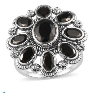 Artisan Crafted Elite Shungite Floral Ring